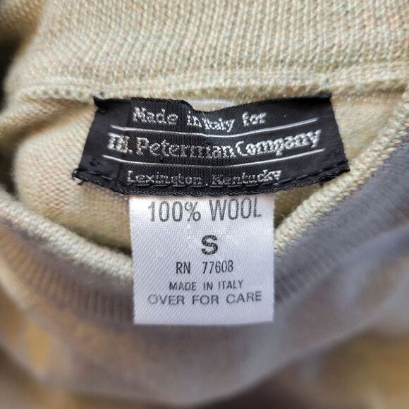 J. Peterman Co Italian Wool Sweater Set Mock Neck Short Sleeves Cardigan Long - Picture 9 of 12